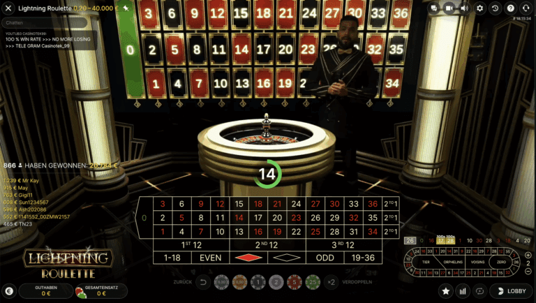 Lightning Roulette Evolution Gaming